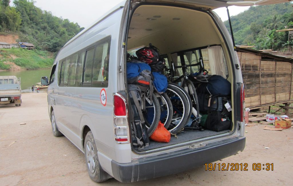 Minivan for Cycling Laos